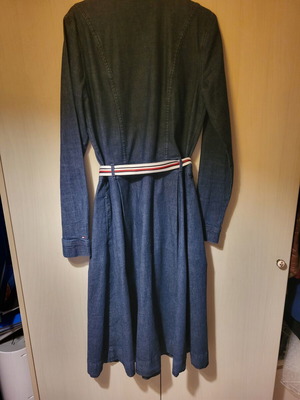 Tommy Hilfiger Jean Dress like new, navy with gold buttons, size 38