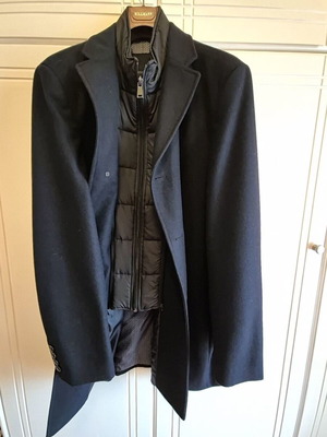 Rollman 3XL overcoat dark blue like new, 70% wool
