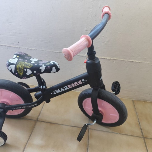 Chipolino Max Bike Balance Bicycle with Training Wheels and Pedals Pink like new