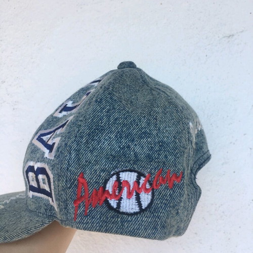 Baseball cotton denim cap used, blue