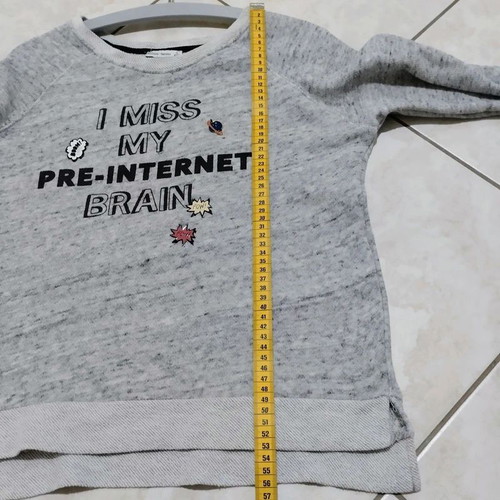 Bershka oversized sweatshirt S grey