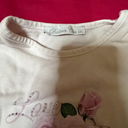 Lapin set for 4-year-old girl like new, white and pink