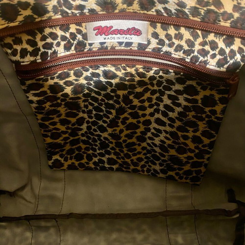 Marilù shoulder bag like new, waterproof leopard print brown