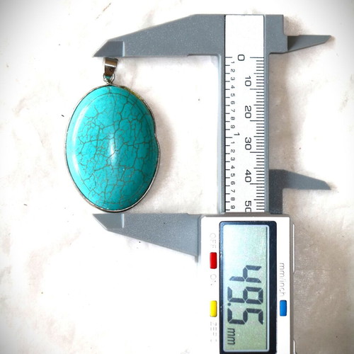 Turquoise Pendant 925 Sterling Silver Navajo Indian New