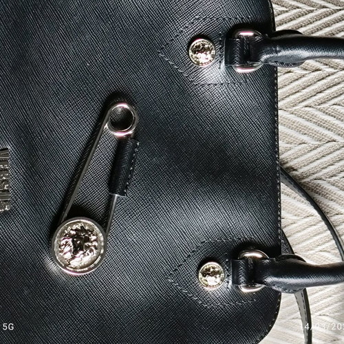 Versus Versace Saffiano Leather Crossbody Bag like new, black