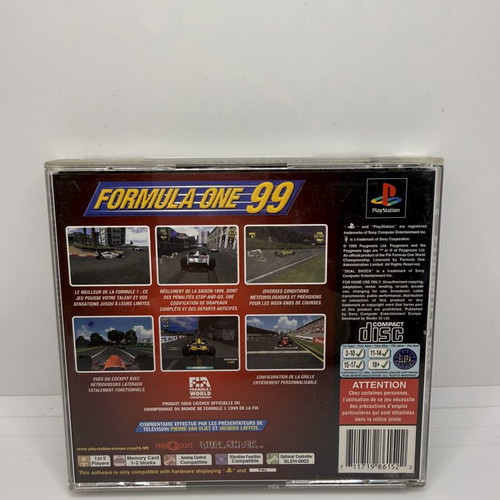 Formula One 99 PlayStation 1 game used