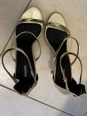 Migato gold sandals like new, size 38