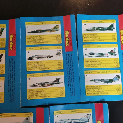 Mickey Mouse collectible stickers (Fighter Planes) like new, pack of 21
