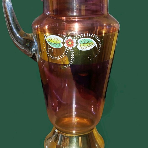 Pitcher and 5 liqueur glasses like new