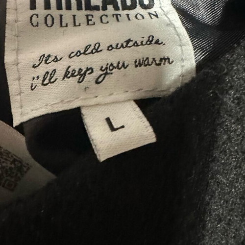 Toi&Moi reversible fur coat large like new, black and gray