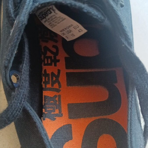Superdry canvas sneakers black size 43 like new