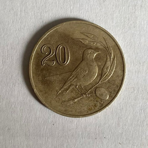 Cyprus 20 Cents 1988 coin used