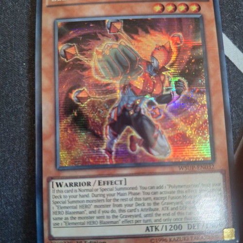 Elemental HERO Blazeman WSUP-EN032 card like new