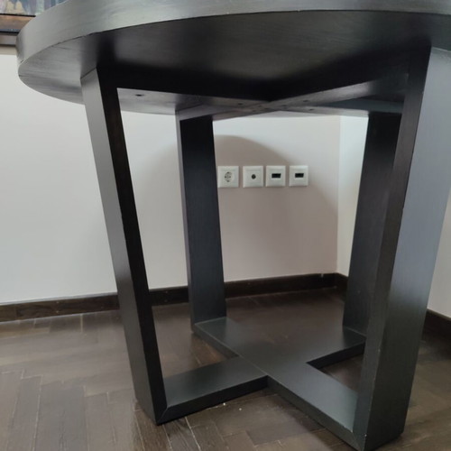 Round table used dark brown