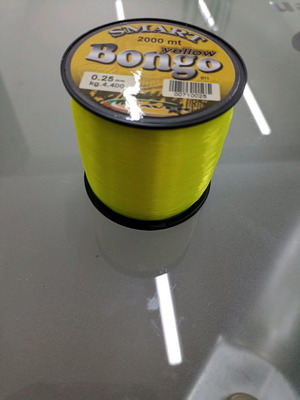 Fishing line on spool 2000 meters 0.25mm yellow new