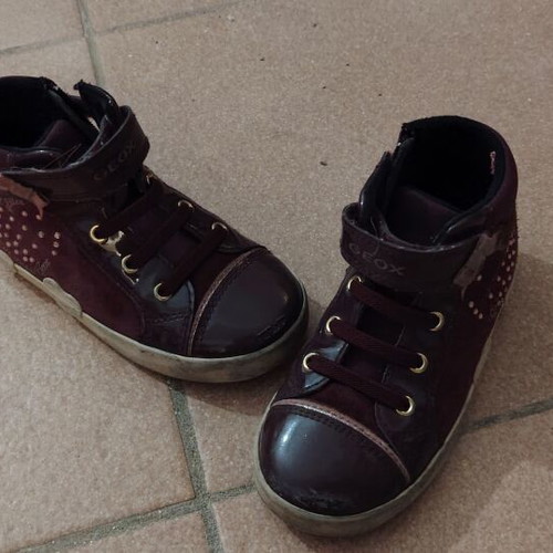 Geox girls' boots size 25, burgundy