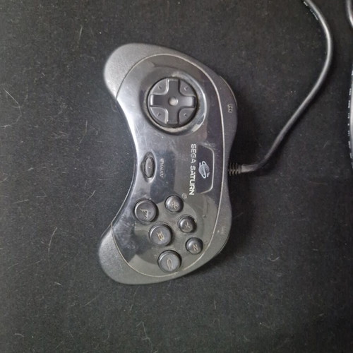 Sega Saturn console used with 6 games and one controller bundle