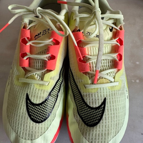 Nike Air Zoom Rival Fly 3 shoes like new, size 44.5, pink and yellow