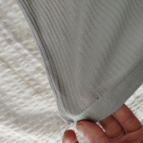 Massimo Dutti ribbed grey tank top XS