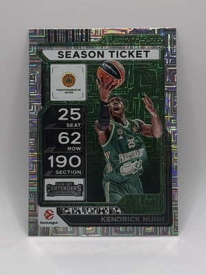 Kendrick Nunn 2025-26 Panini Contenders EuroLeague card like new