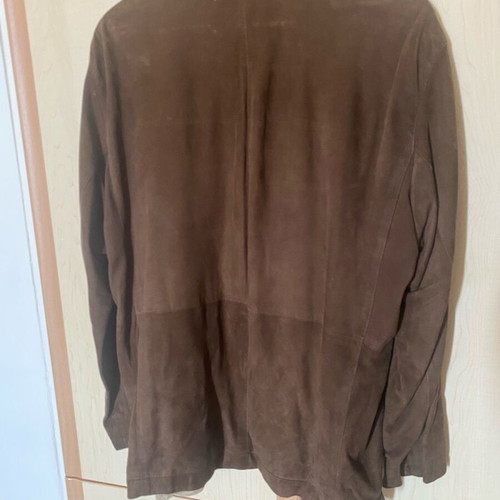 Suede leather jacket brown like new, Italian