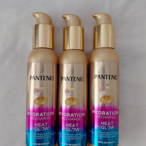 Pantene Heat&Glow Hydrating Hair Cream 135ml Pack of 3 New
