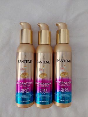 Pantene Heat&Glow Κρέμα ενυδάτωσης μαλλιών 135ml πακέτο 3 καινούργιο