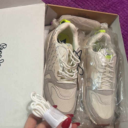 Pepe Jeans women's sneakers new, size 39, cream/grey