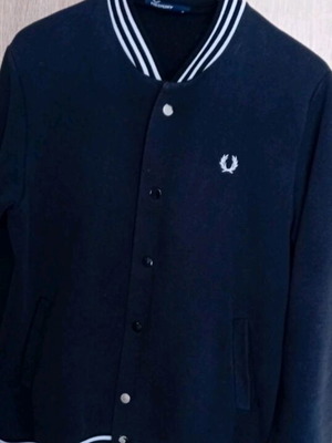 Fred Perry unisex jacket like new, size M 38 10, black white