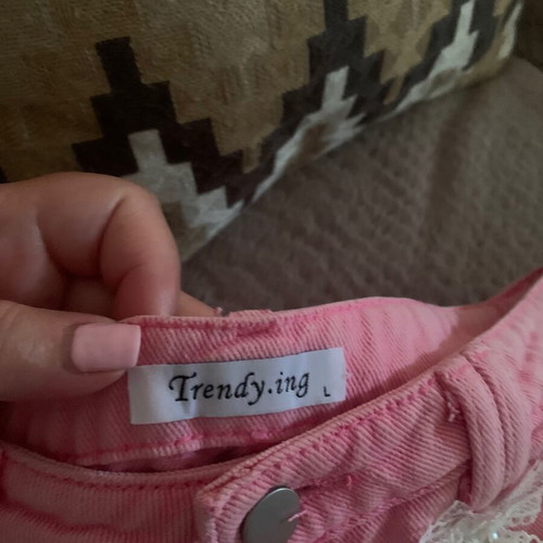 Shorts with handmade details like new, pink, size L