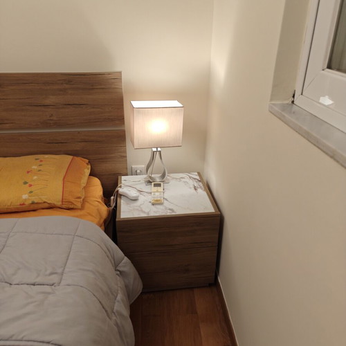 Double bed with mattress and nightstands like new