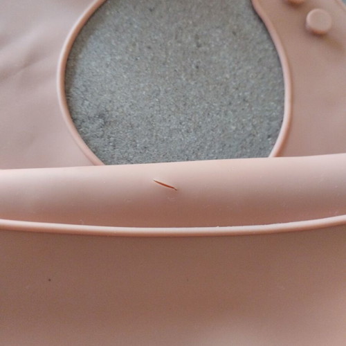 Soft baby bib for self-feeding