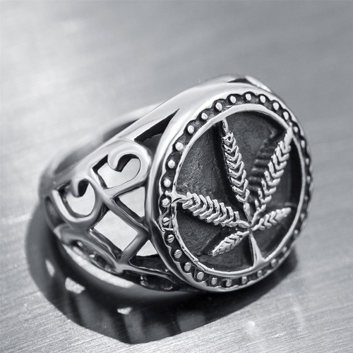 Men's ring stainless steel new, silver color, size 63