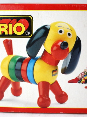 Vintage 1997 Brio wooden puppy toy 30117 new