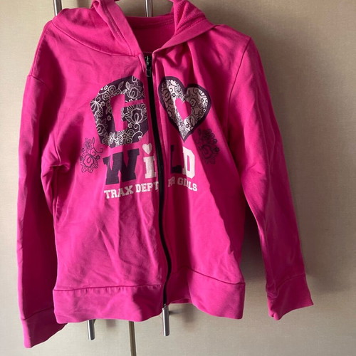 Girls' cardigan 8 years used, pink, size 128 cm