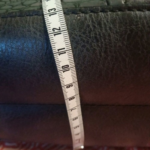 Women's shoulder bag used, grey with zipper and clips