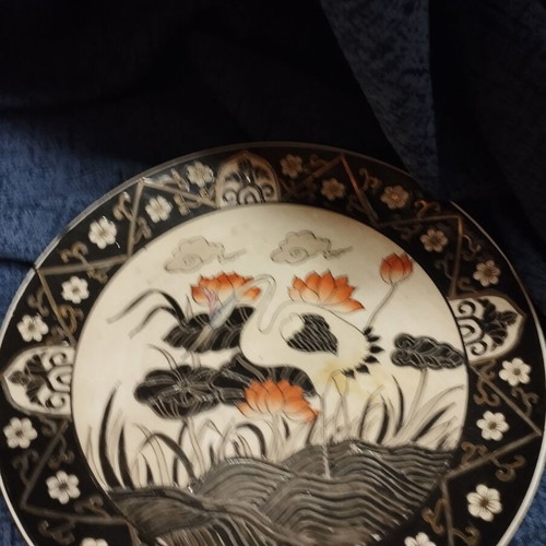 Hand-painted decorative plates used, set of 2 pieces