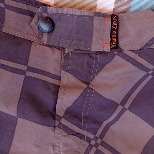 Giannis Ziros swim shorts Large used, gray and beige