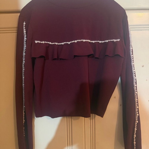 Blouse with pearls unused Anel size M
