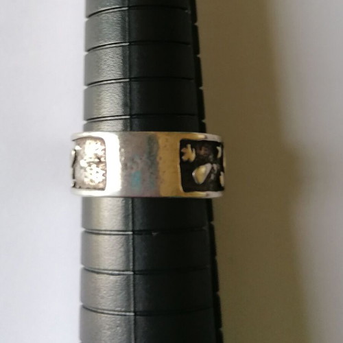 Silver 925 ring new with planet and stars no 55 (US 7)