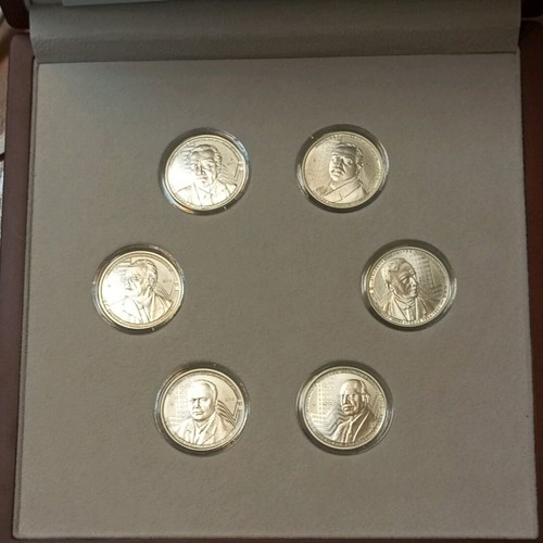 Set of six silver collector proof coins new