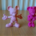  Πλαστικές φιγούρες Disney του Mickey και της Minnie του 1960, ύψους 5 εκατοστών. Από την προσωπική μου συλλογή.