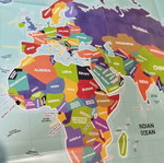 Children's world map, glossy paper