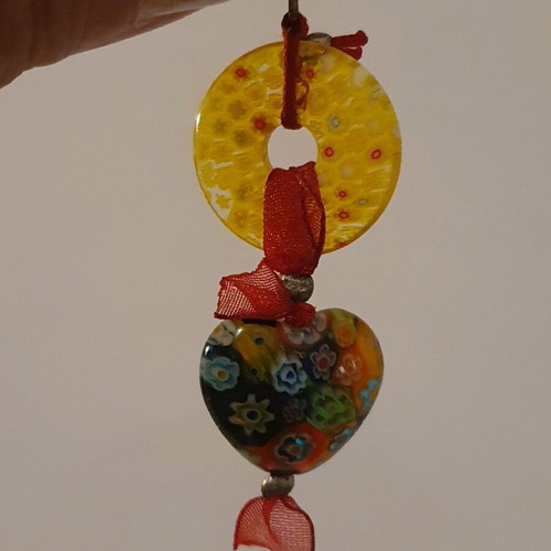 Handmade Murano earrings used with silver clasp