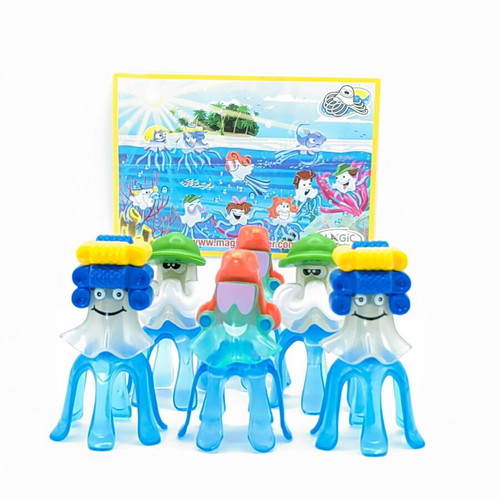 Vintage Kinder Surprise Jellyfish Toy Set like new