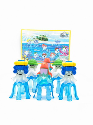 Vintage Kinder Surprise Jellyfish Toy Set like new
