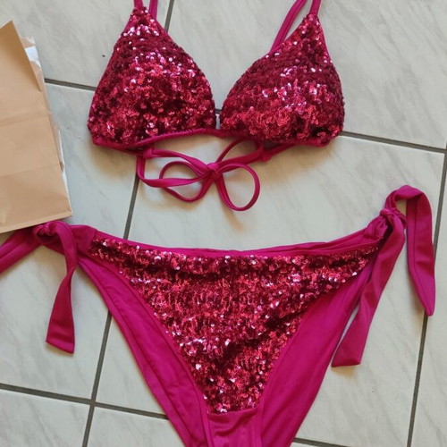 Calzedonia triangle bikini set, pink, size M