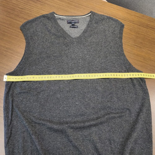 Tommy Hilfiger cotton cashmere sweater vest grey medium like new