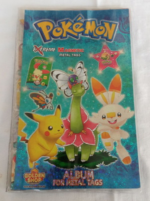 Συλλεκτικό άλμπουμ με 132 μεταλλικές ταπές Pokemon