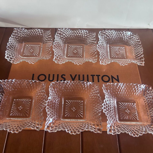 Indiana Glass Co Diamond Point trinket bowls set of 6 new